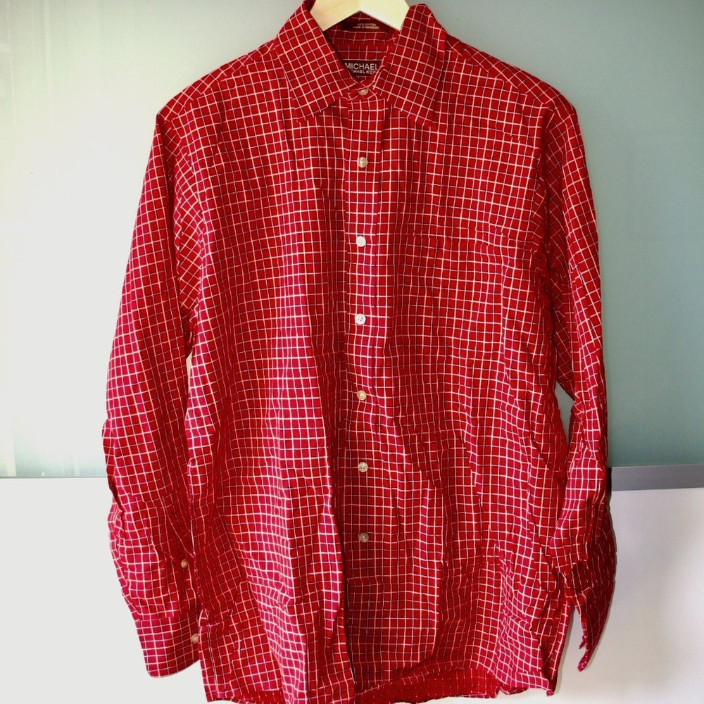 Michael Kors Long Sleeve Men's Casual Dress Shirt
